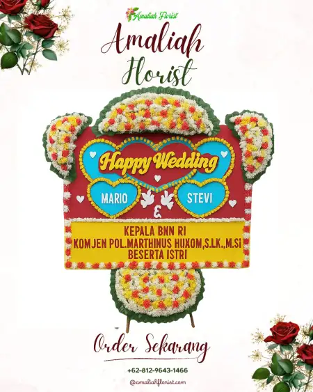 Papan Bunga Pernikahan Meranjat I